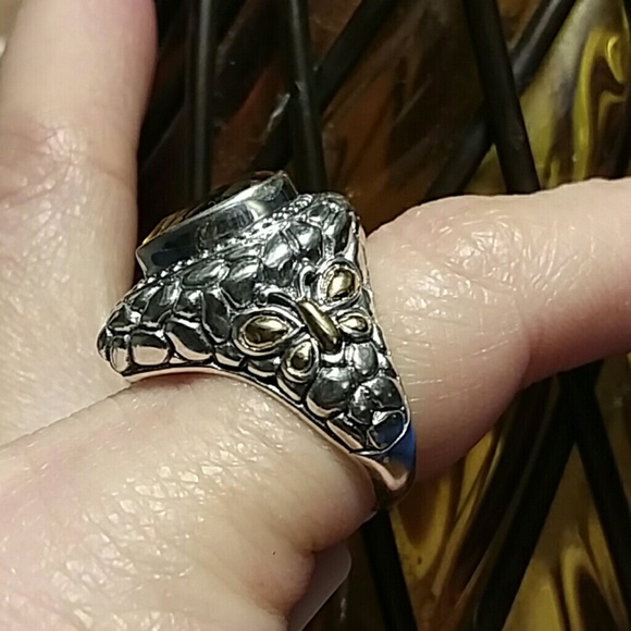 💃CITRINE STERLING & GOLD RING - Picture 5 of 8